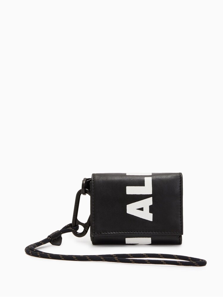 AllSaints Black Trifold Logo Wallet - Image 1 of 2