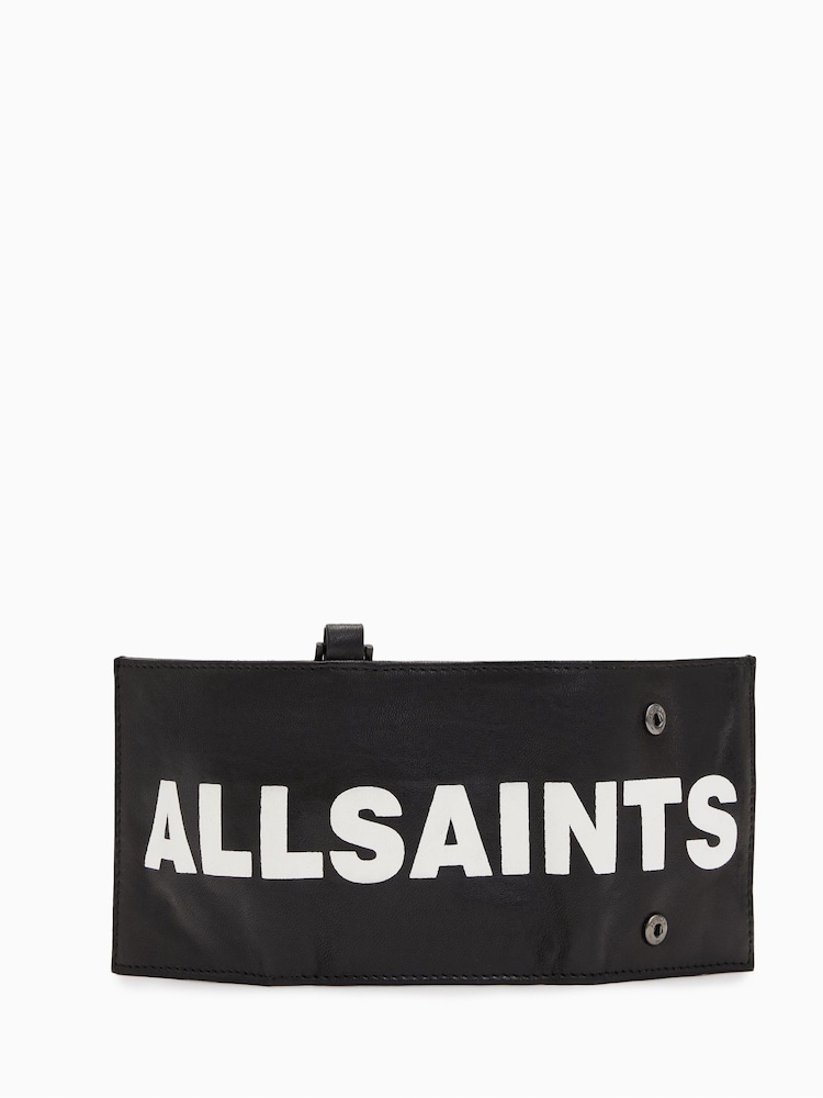 AllSaints Black Trifold Logo Wallet - Image 2 of 2