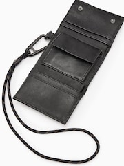 AllSaints Black Trifold Wallet - Image 5 of 7