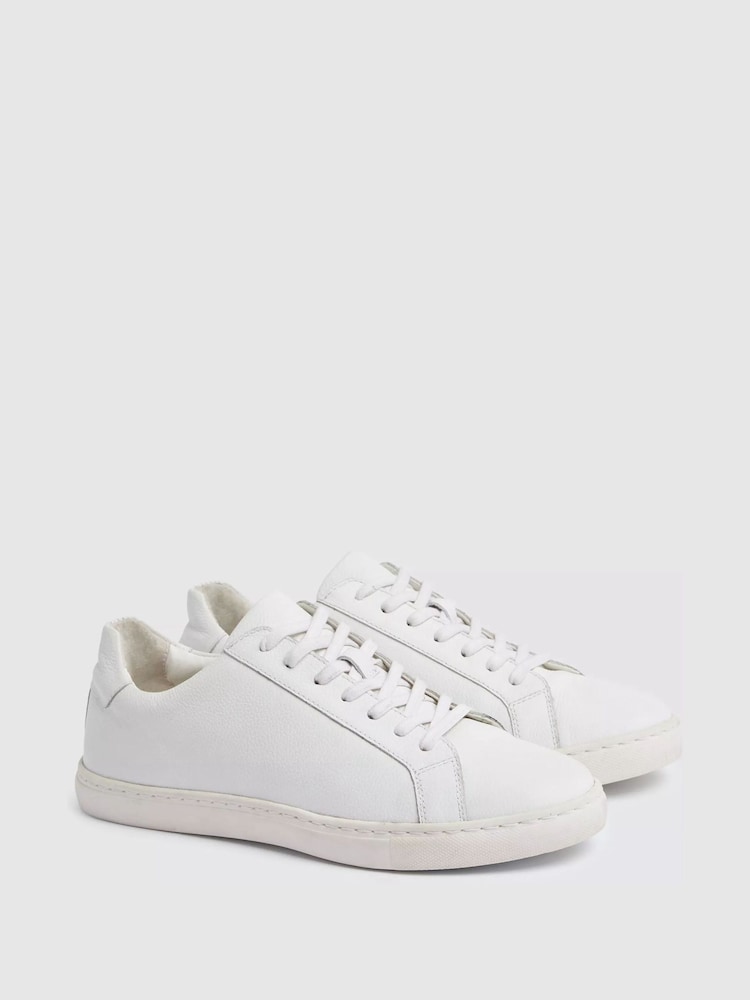 MOSS White Leather Trainers - Image 1 of 4