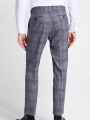 MOSS x Barberis Tailored Fit Grey Check Suit: Trousers - Image 2 of 3