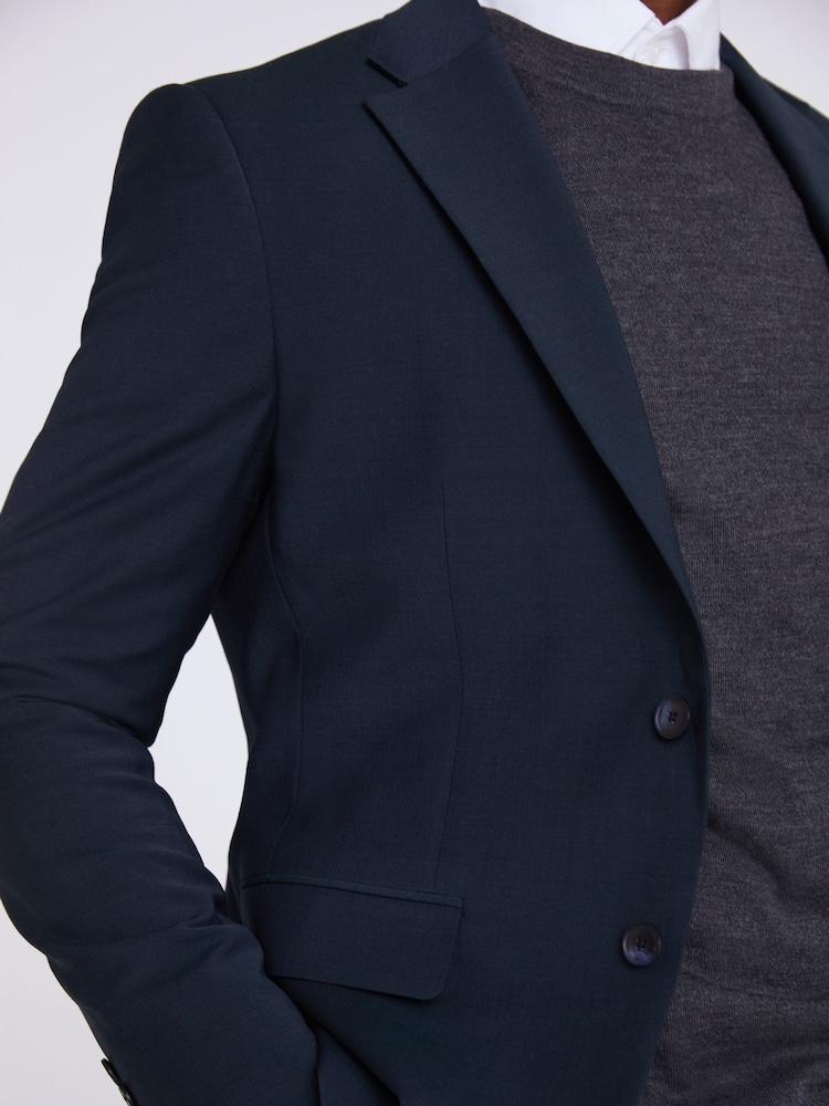 DKNY Slim Fit Bottle Green Suit: Jacket - Image 4 of 4