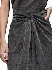 Юбка с эффектом металлик Allsaints Sami - Изображение 4 из 6