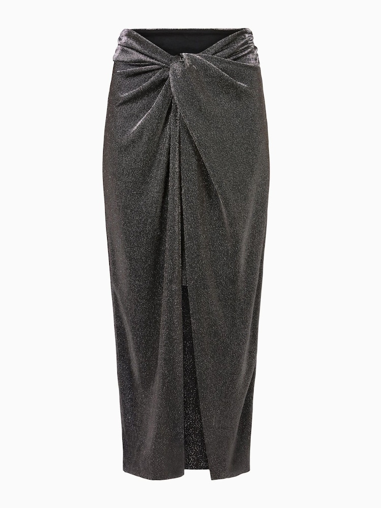 Юбка с эффектом металлик Allsaints Sami - Изображение 6 из 6