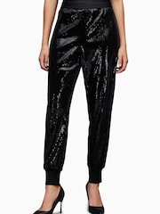 AllSaints Soraya Black Sequin Trousers - Image 5 of 6