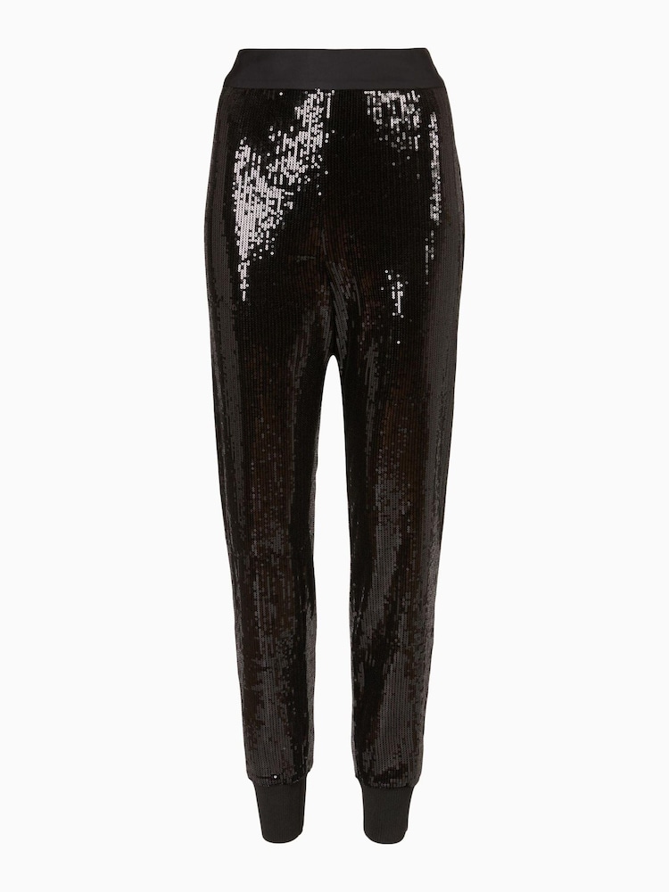 AllSaints Soraya Black Sequin Trousers - Image 6 of 6