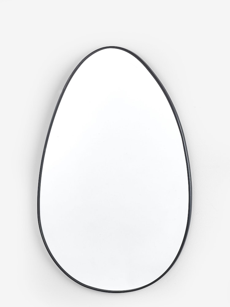Black Pebble Round Bathroom Wall Mirror - Image 3 of 5