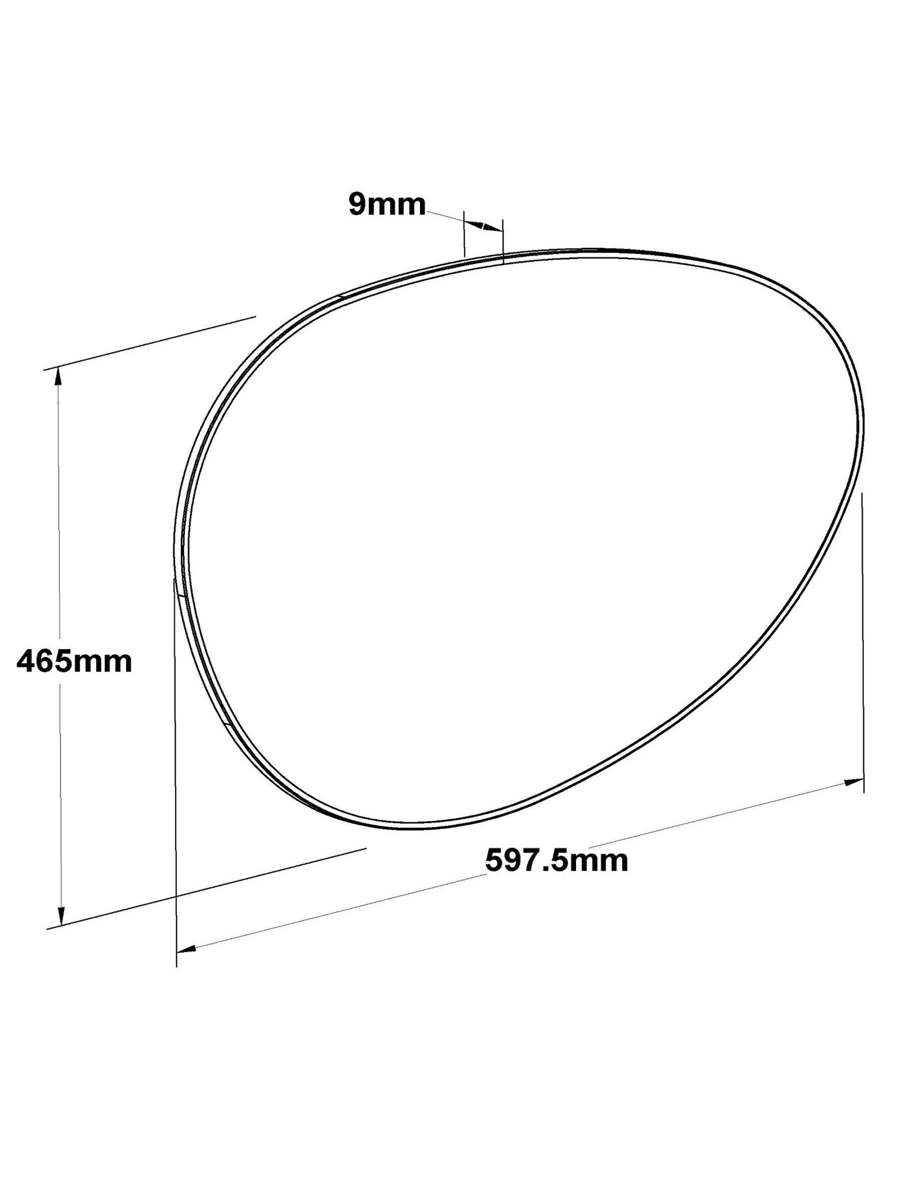 Buy Black Pebble Round Bathroom Wall Mirror from Next Israel