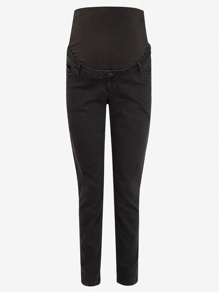 JoJo Maman Bébé Black Slim Boyfriend Maternity Jeans - Image 4 of 4