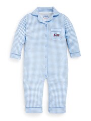 JoJo Maman Bébé Blue Jersey All-in-One Pyjamas - Image 2 of 2