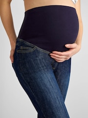 JoJo Maman Bébé Mid Wash Straight Leg Maternity Jeans - Image 3 of 3