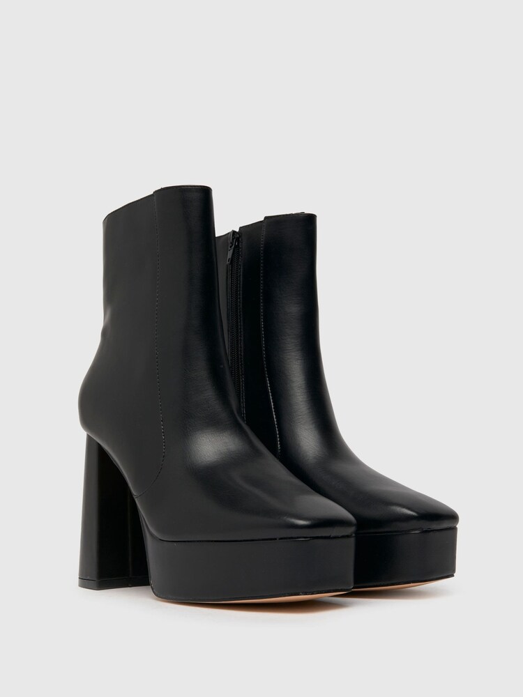 Schuh Bloom Black Platform Boots - Image 2 of 4
