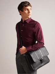 Ted Baker Black Wayvees House Check PU Satchel Bag - Image 1 of 5