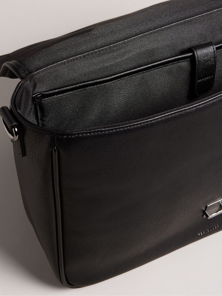 Ted Baker Black Wayvees House Check PU Satchel Bag - Image 5 of 5