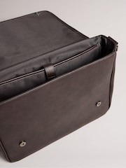 Ted Baker Brown Wayvon House Check PU Messenger Bag - Image 4 of 5