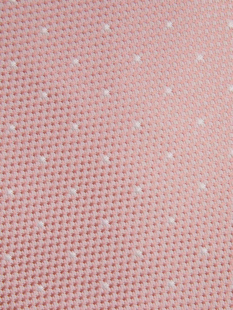 Reiss Soft Pink Liam Silk Polka Dot Tie - Image 5 of 5