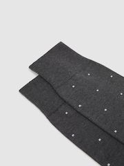 Reiss Charcoal Mario Spot Polka Dot Socks - Image 2 of 3