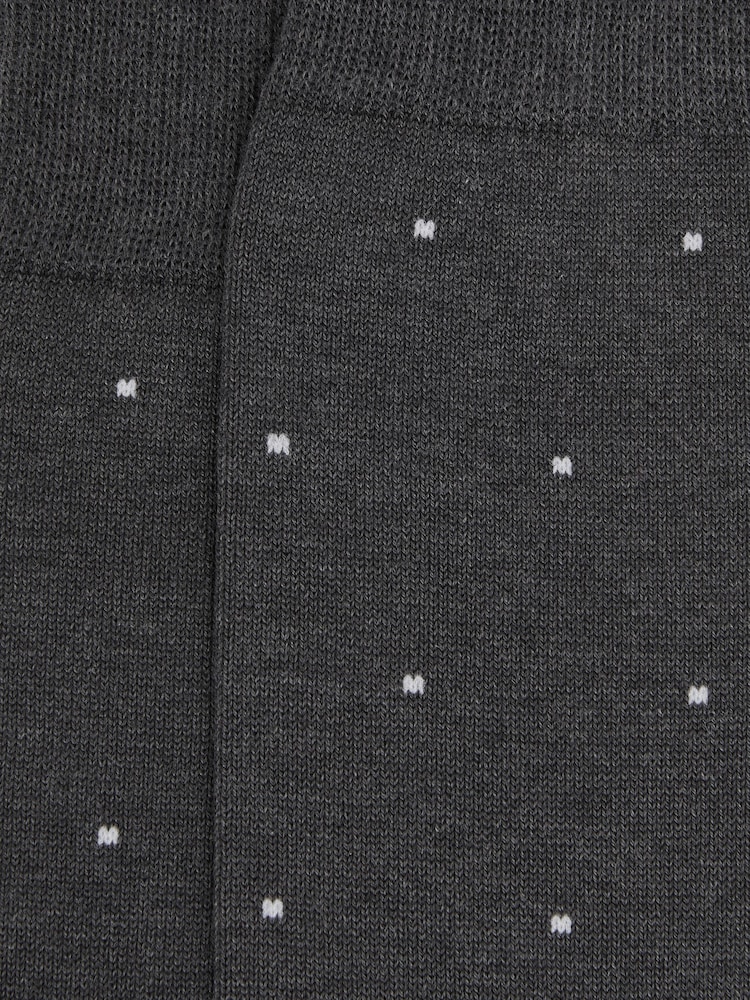 Reiss Charcoal Mario Spot Polka Dot Socks - Image 3 of 3