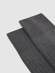 Reiss Charcoal Fela Ribbed Socks - Image 2 of 3