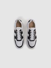Reiss Black Arlo Low Top Leather Trainers - Image 3 of 5