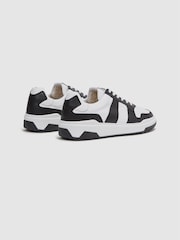 Reiss Black Arlo Low Top Leather Trainers - Image 4 of 5