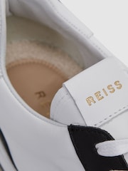 Reiss Black Arlo Low Top Leather Trainers - Image 5 of 5