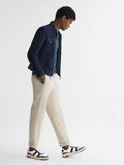 Reiss Brown Arlo Low Top Leather Trainers - Image 2 of 5