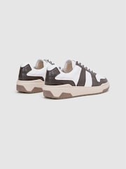 Reiss Brown Arlo Low Top Leather Trainers - Image 4 of 5