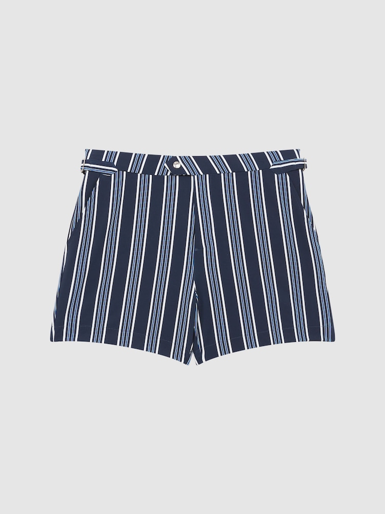 Reiss Navy Palm Striped Swim Shorts - Image 2 of 6