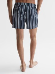 Reiss Navy Palm Striped Swim Shorts - Image 5 of 6
