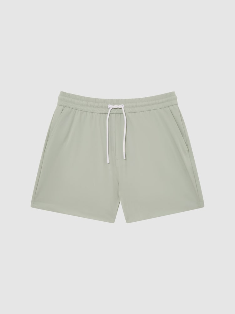 Mintgrün - Reiss Beach Unifarbene Badehose mit Kordelzug - Bild 2 von 7