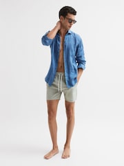 Mintgrün - Reiss Beach Unifarbene Badehose mit Kordelzug - Bild 7 von 7