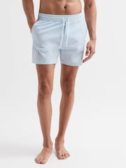 Zartblau - Reiss Beach Unifarbene Badehose mit Kordelzug - Bild 1 von 7