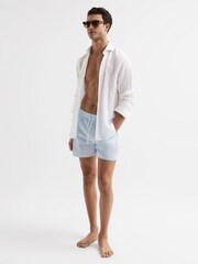 Zartblau - Reiss Beach Unifarbene Badehose mit Kordelzug - Bild 7 von 7