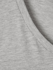Reiss Grey Marl Dayton Cotton V-Neck T-Shirt - Image 5 of 7