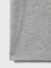 Reiss Grey Marl Dayton Cotton V-Neck T-Shirt - Image 6 of 7