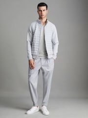 Reiss Grey Marl Dayton Cotton V-Neck T-Shirt - Image 7 of 7