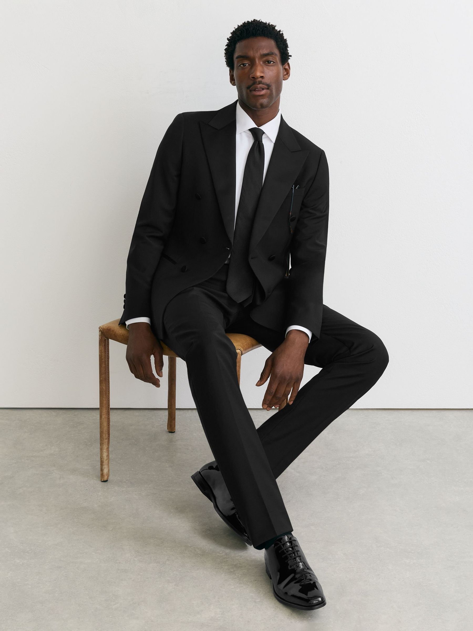 スーツ Dressedundressed Black Tailored Trousers Buy Reiss Black Poker Side Stripe Tailored Fit Wool-Blend Tuxedo