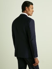 Reiss Navy Poker Peak Lapel Regular Fit Single Breasted Tuxedo Jacket - Image 6 of 7