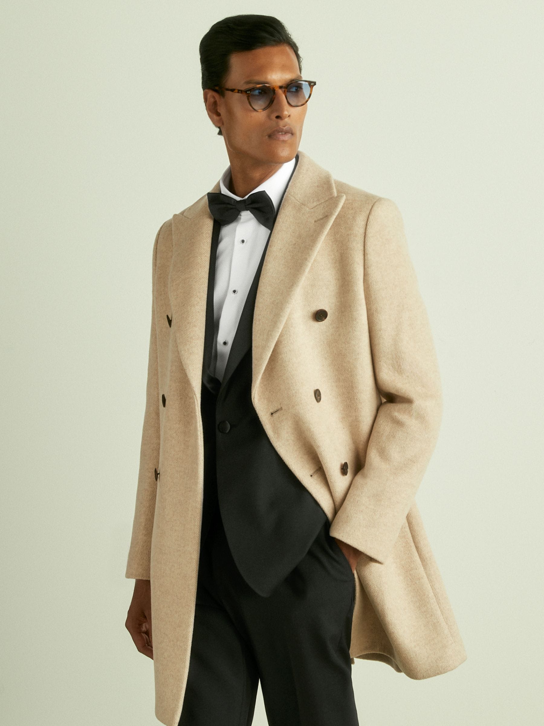 Reiss Black Poker Single Breasted Tuxedo Jacket Slim Fit