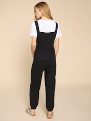 White Stuff Black 100% Cotton Jersey Daphne Dungarees - Image 2 of 4