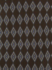 Reiss Chocolate Monza Silk Geometric Print Tie - Image 5 of 5