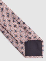 Reiss Soft Rose Asolo Silk Medallion Print Tie - Image 4 of 5