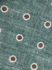 Reiss Sea Green Melange Porto Silk Polka Dot Print Tie - Image 5 of 5
