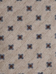 Reiss Oatmeal Melange Taranto Floral Medallion Printed Silk Tie - Image 5 of 5