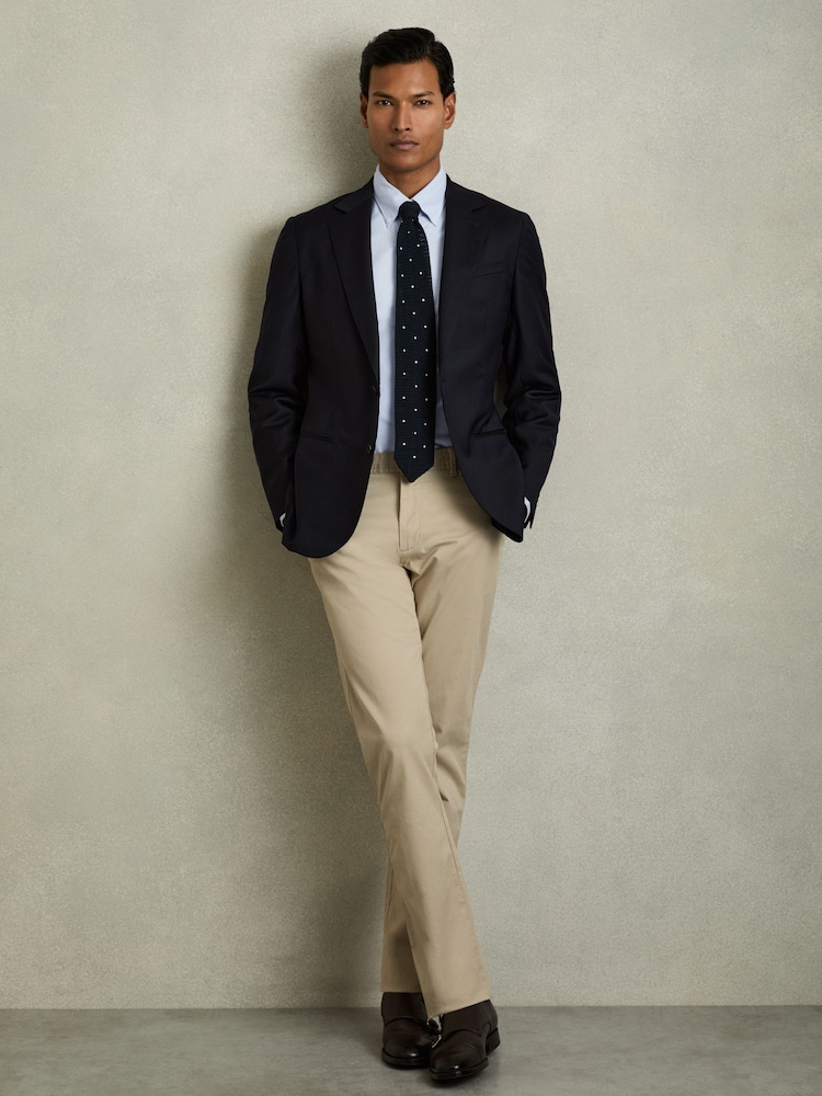 Reiss Soft Blue Greenwich Soft Wash Button Down Oxford Shirt - Image 6 of 8