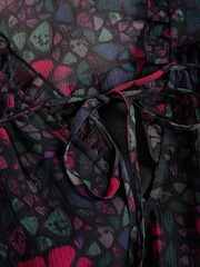 Свободный Оборка ярусное платье мидакси Черный Ted Baker Ellyah - Изображение 4 из 5
