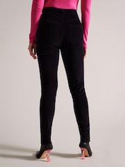 Ted Baker Livviah Velvet Skinny Leg Black Denim Trousers - Image 2 of 4