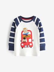 Rot/Blau mit Londoner Doppeldeckerbussen - Kuschelpyjamas im 3er-Pack (9 M.–8 J.) - Bild 2 von 3