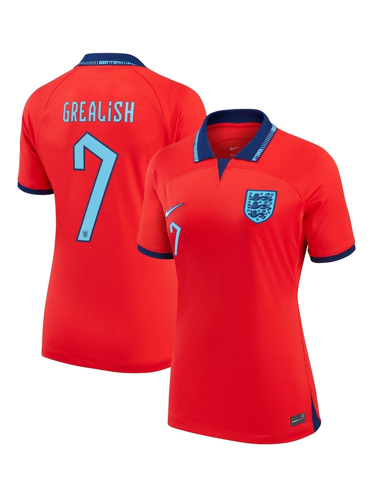 Nike Red/Blue Almiron - 24 England Womens Away Stadium Football Shirt 2022 Womens - Image 1 of 1